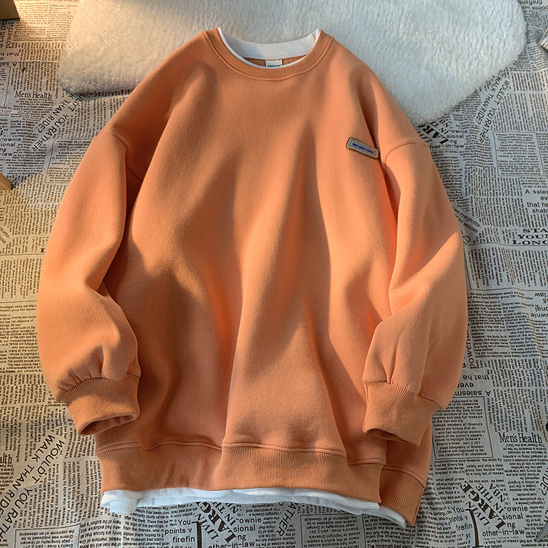 Pull oversize homme et femme style Hong Kong – haut faux deux-pièces, look décontracté pour couple, vert avocat