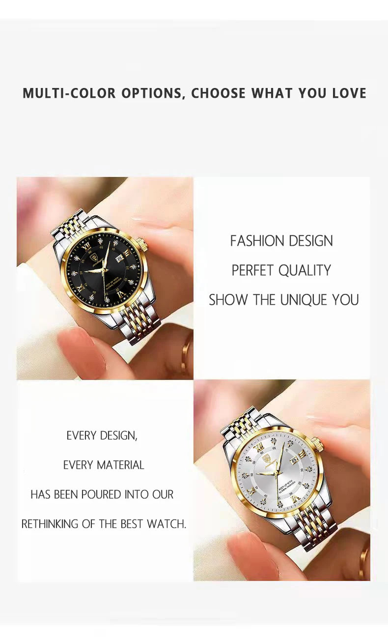Montre Femme POEDAGAR 268 – Élégante, Étanche, Quartz et Acier Inoxydable