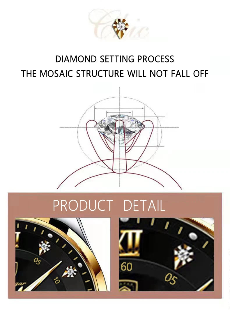 Montre Femme POEDAGAR 268 – Élégante, Étanche, Quartz et Acier Inoxydable