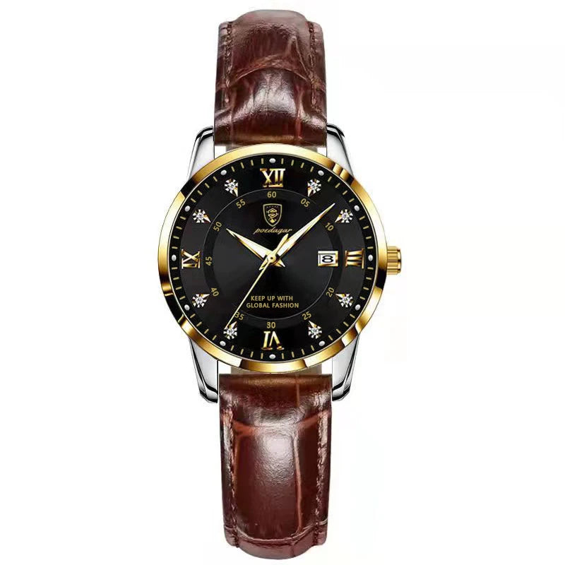 Montre Femme POEDAGAR 268 – Élégante, Étanche, Quartz et Acier Inoxydable