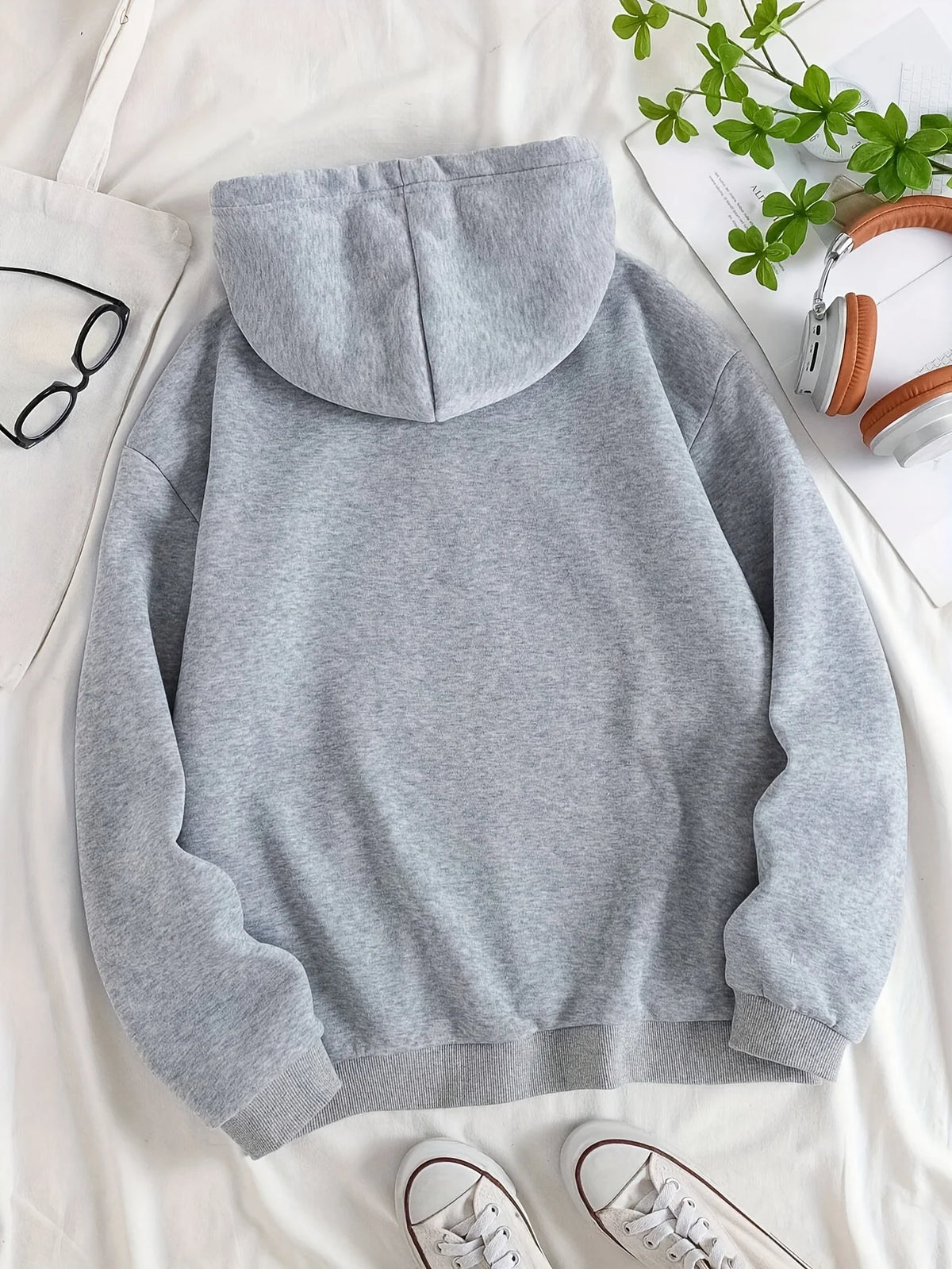 2025 Autumn and Winter Women's Casual Hoodie Geometric Pattern Hooded Collar Autumn and Winter Casual Wear Personality Y2K Top
