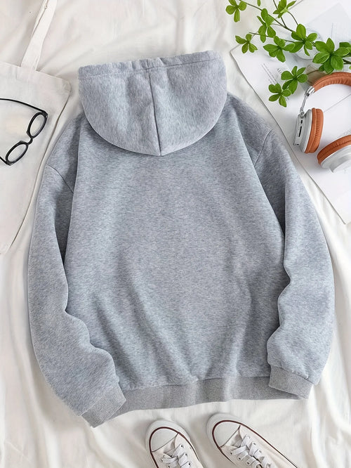 2025 Autumn and Winter Women's Casual Hoodie Geometric Pattern Hooded Collar Autumn and Winter Casual Wear Personality Y2K Top