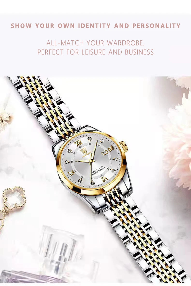 Montre Femme POEDAGAR 268 – Élégante, Étanche, Quartz et Acier Inoxydable