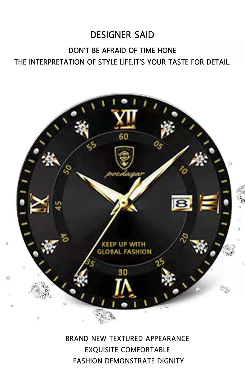 Montre Femme POEDAGAR 268 – Élégante, Étanche, Quartz et Acier Inoxydable