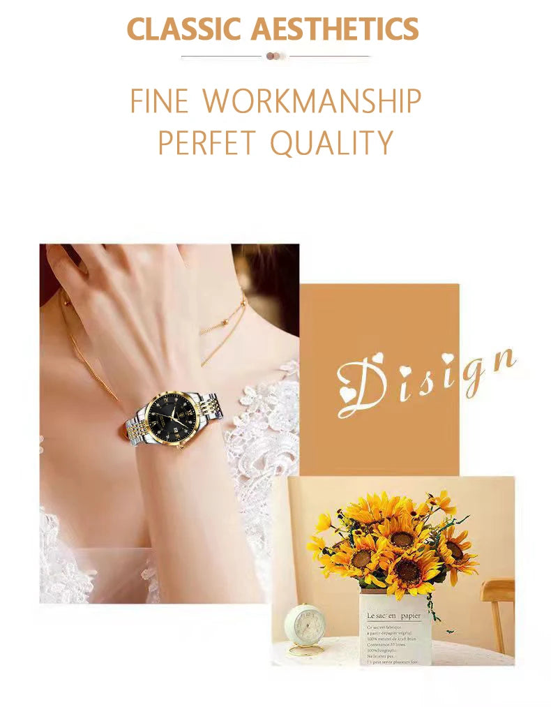 Montre Femme POEDAGAR 268 – Élégante, Étanche, Quartz et Acier Inoxydable
