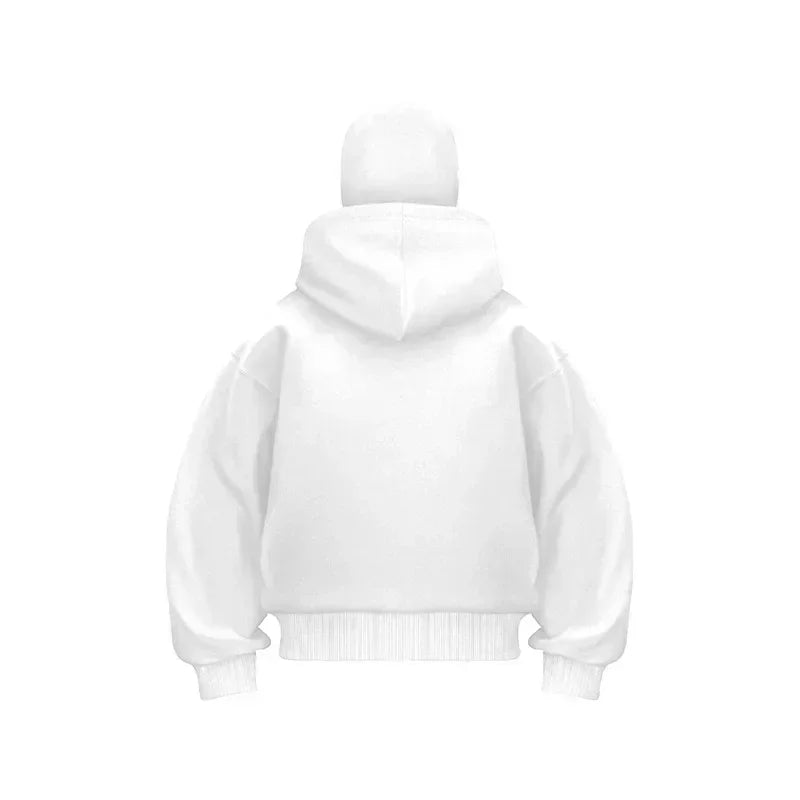Veste à capuche double avec masque intégré – Style Y2K